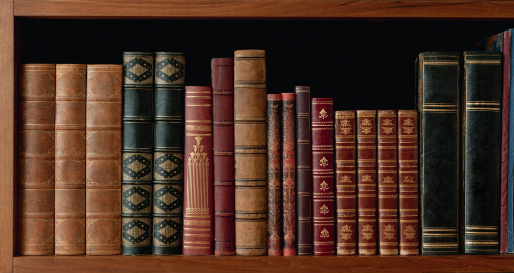 antique book shelf vintage background (1)